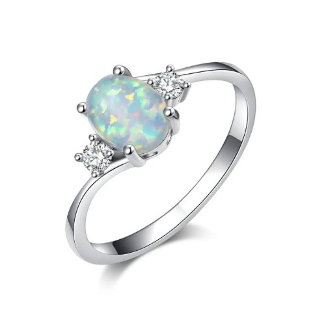 Silver Opal Ring - Picture 2 of 3